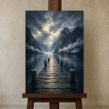 Premium Wall Art Dikey Html Edition – CP-NO-FS-V-003 displayed on a studio easel