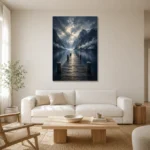 Premium Wall Art Dikey Html Edition – CP-NO-FS-V-003 styled in a refined neutral interior