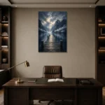 Premium Wall Art Dikey Html Edition – CP-NO-FS-V-003 displayed in a contemporary gallery-inspired room