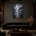 Premium Wall Art Dikey Html Edition – CP-NO-FS-V-003 shown in a warm modern interior