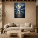 Premium Wall Art Dikey Html Edition – CP-NO-FS-V-003 presented in a sophisticated home setting