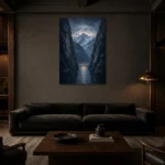 Premium Wall Art Dikey Html Edition – CP-NO-FS-V-004 shown in a warm modern interior
