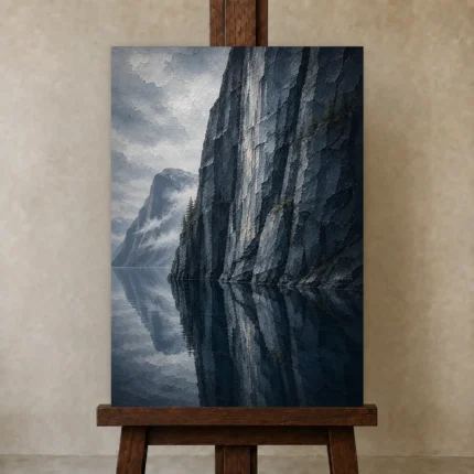 Premium Wall Art Dikey Html Edition – CP-NO-FS-V-005 displayed on a studio easel