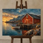 Premium Wall Art Yatay Html Edition – CP-NO-NH-H-001 displayed on a studio easel