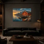 Premium Wall Art Yatay Html Edition – CP-NO-NH-H-001 shown in a warm modern interior