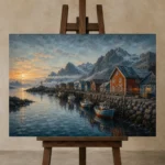Premium Wall Art Yatay Html Edition – CP-NO-NH-H-002 displayed on a studio easel