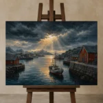 Premium Wall Art Yatay Html Edition – CP-NO-NH-H-003 displayed on a studio easel