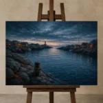 Premium Wall Art Yatay Html Edition – CP-NO-NH-H-004 displayed on a studio easel