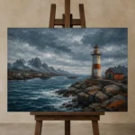 Premium Wall Art Yatay Html Edition – CP-NO-NH-H-005 displayed on a studio easel