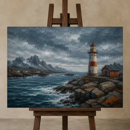 Premium Wall Art Yatay Html Edition – CP-NO-NH-H-005 displayed on a studio easel