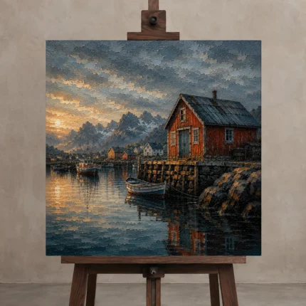Premium Wall Art Kare Html Edition – CP-NO-NH-S-001 displayed on a studio easel