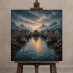 Premium Wall Art Kare Html Edition – CP-NO-NH-S-002 displayed on a studio easel