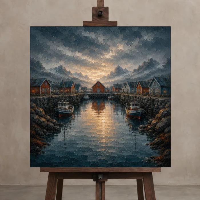 Premium Wall Art Kare Html Edition – CP-NO-NH-S-002 displayed on a studio easel