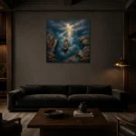 Premium Wall Art Kare Html Edition – CP-NO-NH-S-003 shown in a warm modern interior