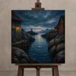 Premium Wall Art Kare Html Edition – CP-NO-NH-S-004 displayed on a studio easel