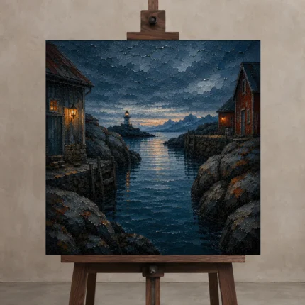 Premium Wall Art Kare Html Edition – CP-NO-NH-S-004 displayed on a studio easel