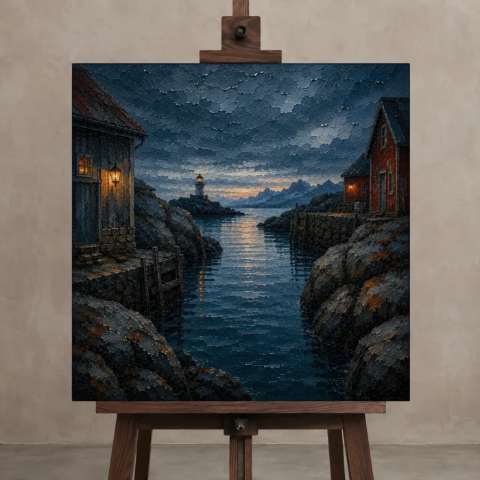 Premium Wall Art Kare Html Edition – CP-NO-NH-S-004 displayed on a studio easel