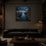 Premium Wall Art Kare Html Edition – CP-NO-NH-S-004 shown in a warm modern interior