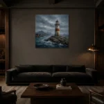 Premium Wall Art Kare Html Edition – CP-NO-NH-S-005 shown in a warm modern interior