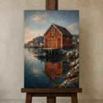 Premium Wall Art Dikey Html Edition – CP-NO-NH-V-001 displayed on a studio easel