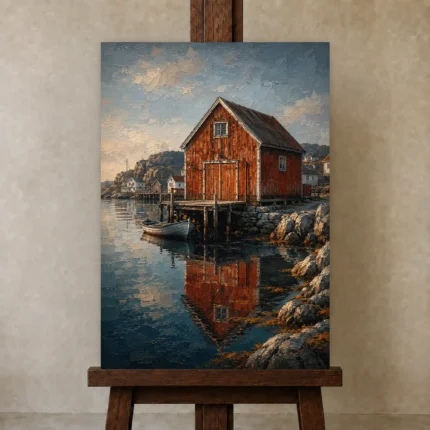 Premium Wall Art Dikey Html Edition – CP-NO-NH-V-001 displayed on a studio easel