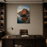 Premium Wall Art Dikey Html Edition – CP-NO-NH-V-001 displayed in a contemporary gallery-inspired room