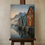 Premium Wall Art Dikey Html Edition – CP-NO-NH-V-002 displayed on a studio easel