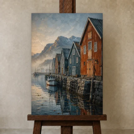 Premium Wall Art Dikey Html Edition – CP-NO-NH-V-002 displayed on a studio easel