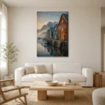Premium Wall Art Dikey Html Edition – CP-NO-NH-V-002 styled in a refined neutral interior