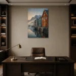 Premium Wall Art Dikey Html Edition – CP-NO-NH-V-002 displayed in a contemporary gallery-inspired room