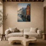 Premium Wall Art Dikey Html Edition – CP-NO-NH-V-002 presented in a sophisticated home setting