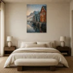 Premium Wall Art Dikey Html Edition – CP-NO-NH-V-002 showcased in an elegant minimalist interior