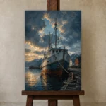 Premium Wall Art Dikey Html Edition – CP-NO-NH-V-003 displayed on a studio easel