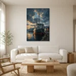 Premium Wall Art Dikey Html Edition – CP-NO-NH-V-003 styled in a refined neutral interior