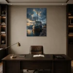 Premium Wall Art Dikey Html Edition – CP-NO-NH-V-003 displayed in a contemporary gallery-inspired room