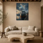 Premium Wall Art Dikey Html Edition – CP-NO-NH-V-003 presented in a sophisticated home setting