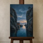 Premium Wall Art Dikey Html Edition – CP-NO-NH-V-004 displayed on a studio easel