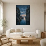 Premium Wall Art Dikey Html Edition – CP-NO-NH-V-004 styled in a refined neutral interior