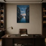 Premium Wall Art Dikey Html Edition – CP-NO-NH-V-004 displayed in a contemporary gallery-inspired room