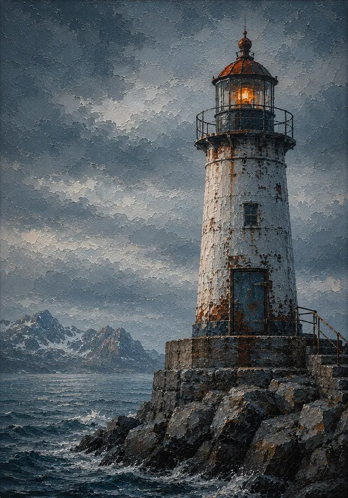 Harbor Reliquary Nordic Coastal Wall Art Harbor Rust Art Print
