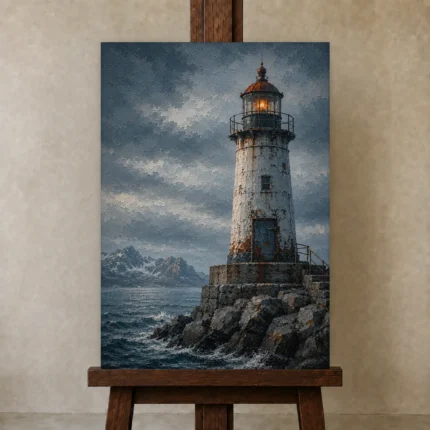 Premium Wall Art Dikey Html Edition – CP-NO-NH-V-005 displayed on a studio easel