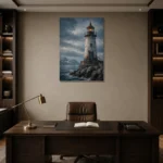 Premium Wall Art Dikey Html Edition – CP-NO-NH-V-005 displayed in a contemporary gallery-inspired room