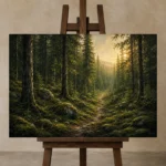 Premium Wall Art Yatay Html Edition – CP-NO-SF-H-001 displayed on a studio easel