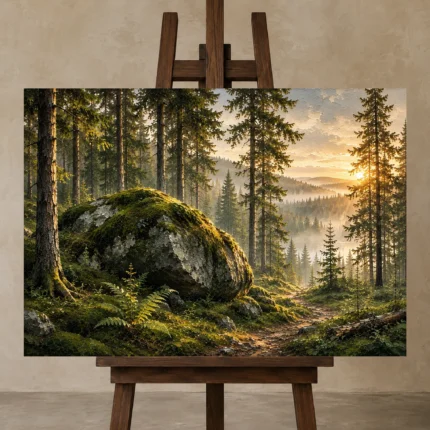 Premium Wall Art Yatay Html Edition – CP-NO-SF-H-002 displayed on a studio easel