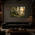 Premium Wall Art Yatay Html Edition – CP-NO-SF-H-002 shown in a warm modern interior
