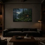 Premium Wall Art Yatay Html Edition – CP-NO-SF-H-004 shown in a warm modern interior