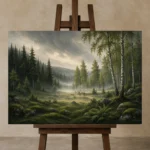 Premium Wall Art Yatay Html Edition – CP-NO-SF-H-005 displayed on a studio easel