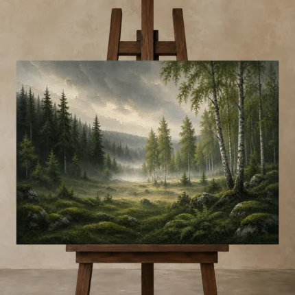 Premium Wall Art Yatay Html Edition – CP-NO-SF-H-005 displayed on a studio easel