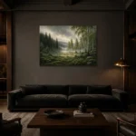 Premium Wall Art Yatay Html Edition – CP-NO-SF-H-005 shown in a warm modern interior