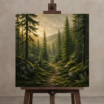 Premium Wall Art Kare Html Edition – CP-NO-SF-S-001 displayed on a studio easel